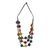 Beaded coconut shell necklace, 'Easy Living' - Colorful Necklace Hand Crafted of Coconut Shell Beads thumbail