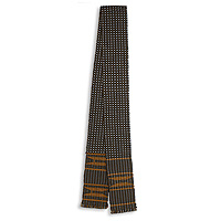 Cotton blend kente cloth scarf, 'Pebbles' - Handmade Double Weave Cotton Blend Kente Cloth Scarf
