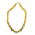 Agate beaded necklace, 'Bold Sunshine' - Yellow Agate and Wood Beaded Necklace from Ghana