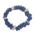 Recycled glass and agate bracelet, 'Forever True' - Handmade Stretch Bracelet of Recycled Glass and Agate (image 2b) thumbail
