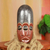Afrikanische Holz- und Jutemaske, 'Tete Na' - Original afrikanische Holzmaske mit Jutebart und drei Augen