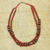 Halskette aus Bauxitperlen, „Bubune“ – handgefertigte Halskette aus Bauxit und recycelten Perlen
