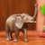 Skulptur aus Ebenholz - Realistische handgeschnitzte Elefantenskulptur aus Ebenholz aus Afrika