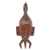 African wood mask, 'Xevi I' - Original African Mask Hand Carved Wood with Bird thumbail