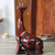 Wood sculpture, 'Kneeling Giraffe' - African Hand Carved Wood Kneeling Giraffe Sculpture (image 2b) thumbail