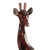 Wood sculpture, 'Kneeling Giraffe' - African Hand Carved Wood Kneeling Giraffe Sculpture