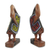 Beaded ebony wood sculptures, 'Sankofa Birds' (pair) - Hand Carved and Beaded Symbolic Bird Sculptures (Pair) (image 2b) thumbail