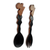 Wood wall adornments, 'Africa' (pair) - Fair Trade Decorative Wood Fork and Spoon Wall Art (Pair) (image 2b) thumbail