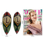 African wood masks, 'None But God' (pair) - Hand Carved and Painted Adinkra Symbol Masks (Pair)