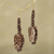 Beaded dangle earrings, 'Ayeyi' - Leopard Print Beaded Dangle Earrings Hand Made in Ghana (image 2) thumbail