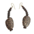 Beaded dangle earrings, 'Ayeyi' - Leopard Print Beaded Dangle Earrings Hand Made in Ghana (image 2b) thumbail