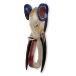 African wood mask, 'Guro Elephant II' - Hand Carved Guro Elephant Mask Made in West Africa