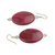 Beaded dangle earrings, 'Odopa in Rose' - Eco Friendly Dangle Earrings Crafted from Recycled Plastic (image 2c) thumbail