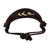 Men's leather and bone bracelet, 'Breaking Ground in Brown' - Unique Men's Bracelet in Brown Leather from Africa (image 2d) thumbail