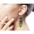 Beaded dangle earrings, 'Nndwoma Kese' - Hand Beaded Earrings with Soapstone and Cat's Eye (image 2j) thumbail