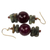 Soapstone and agate beaded earrings, 'Oboafo Ye Na' - Purple Agate and Soapstone Beaded Earrings from Ghana