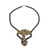 Bamboo and bone beaded necklace, 'Noble Earth' - African Beaded Necklace Hand Made with Bamboo and Bone