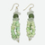 Beaded earrings, 'Agbenyega' - Green Beaded Earrings from Africa Fair Trade Jewellery