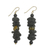 Amber beaded earrings, 'Akorfa' - Artisan Crafted Amber Earrings with Recycled Glass Beads