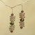 Amber beaded earrings, 'Dzifa' - Amber African Earrings Crafted by Hand with Recycled Beads (image 2) thumbail