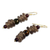Amber beaded earrings, 'Dzifa' - Amber African Earrings Crafted by Hand with Recycled Beads (image 2b) thumbail