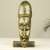 African clay mask, 'Oheneba' - African Handmade Clay Decorative Mask with Golden Finish