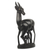 Teak wood sculpture, 'Deer Mother and Child' - Teak Wood Sculpture of Doe and Fawn from West Africa