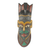 Máscara de madera africana - Máscara Africana Pintada Hecha a Mano en Madera y Metal