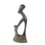 escultura de madera africana - Escultura de madera africana abstracta original de madre e hijo
