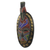 African beaded wood mask, 'Ekua' - Unique Beaded African Wood Mask with Brass Accents (image 2b) thumbail