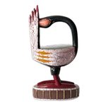 African wood carving, 'Black Sankofa' - Fair Trade Wood Sculpture of Sankofa Bird from Ghana