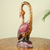 African wood carving, 'Spotted Sankofa' - Colorful African Wood Bird Sculpture Hand Carved in Ghana (image 2) thumbail