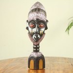 African wood sculpture, 'Mamprusi Man' - Hand Crafted African Wood Sculpture of Mamprusi Tribesman