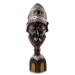 African wood sculpture, 'Mamprusi Man' - Hand Crafted African Wood Sculpture of Mamprusi Tribesman