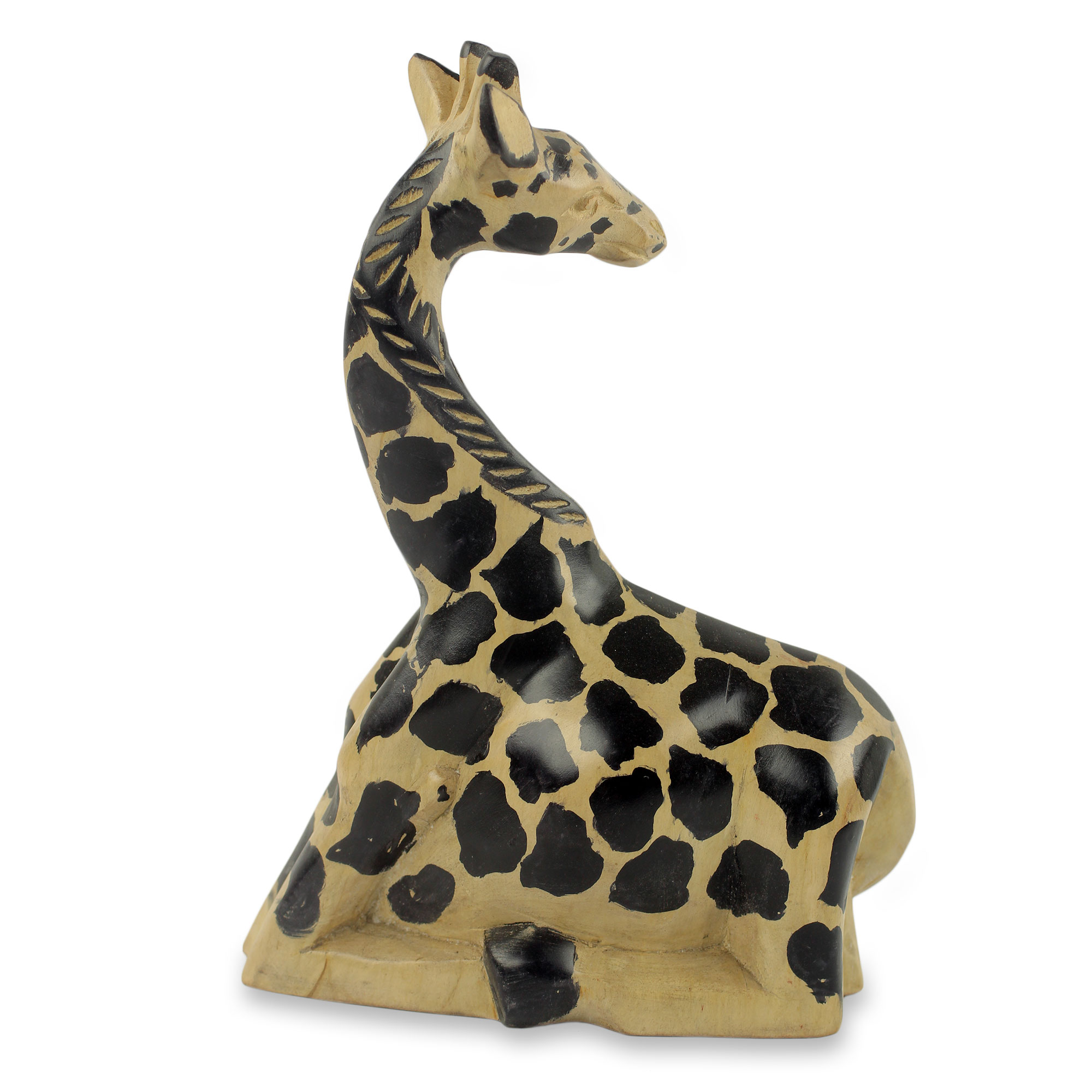 giraffe wood sculpture