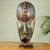 African wood mask, 'Hye Wonnye' - Hand Carved Wood Mask Embellished with Metal Accents