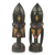 African wood mask sculptures, 'Meedo' (pair) - Hand Carved African Male and Female Masks (Pair)