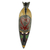 Afrikanische Perlenholzmaske, 'Return and Get It - Afrikanisches Adinkra-Symbol Handgefertigte Maske aus Holz und Perlen