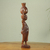 Escultura de madera - Escultura de madera de madre e hijo tallada a mano de Ghana
