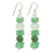 Recycled glass dangle earrings, 'Dziedzorm' - Green Beaded Earrings from Africa Fair Trade Jewelry (image 2b) thumbail