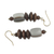 Wood beaded earrings, 'Elikplim' - African Fair Trade Jewelry Recycled Beads and Wood Earrings (image 2b) thumbail