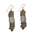 Beaded earrings, 'Xose in Beige' - African Earrings Crafted by Hand with Recycled Beads