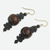 Wood beaded earrings, 'Dzidudu in Dark Brown' - Recycled Beads and Wood Dangle Earrings (image 2b) thumbail