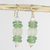 Recycled glass dangle earrings, 'Cool Klenam' - Handcrafted Eco Friendly African Dangle Earrings (image 2) thumbail