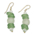 Recycled glass dangle earrings, 'Cool Klenam' - Handcrafted Eco Friendly African Dangle Earrings thumbail