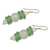 Recycled glass dangle earrings, 'Cool Klenam' - Handcrafted Eco Friendly African Dangle Earrings (image 2b) thumbail