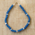 Recycled glass and agate beaded necklace, 'Forever True' - Handmade Stretch Necklace of Recycled Glass and Agate