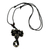 Bone pendant necklace, 'Osunu' - Black Elephant Batik Pendant on Adjustable Black Necklace (image 2d) thumbail