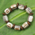 Wood beaded bracelet, 'Elikplim' - African Fair Trade Jewelry Recycled and Wood Bracelet (image 2) thumbail