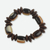 Wood stretch bracelet, 'Destiny Provides for Me' - Recycled Bead Eco Friendly Wood Bracelet